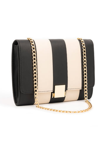 Striped Clutch